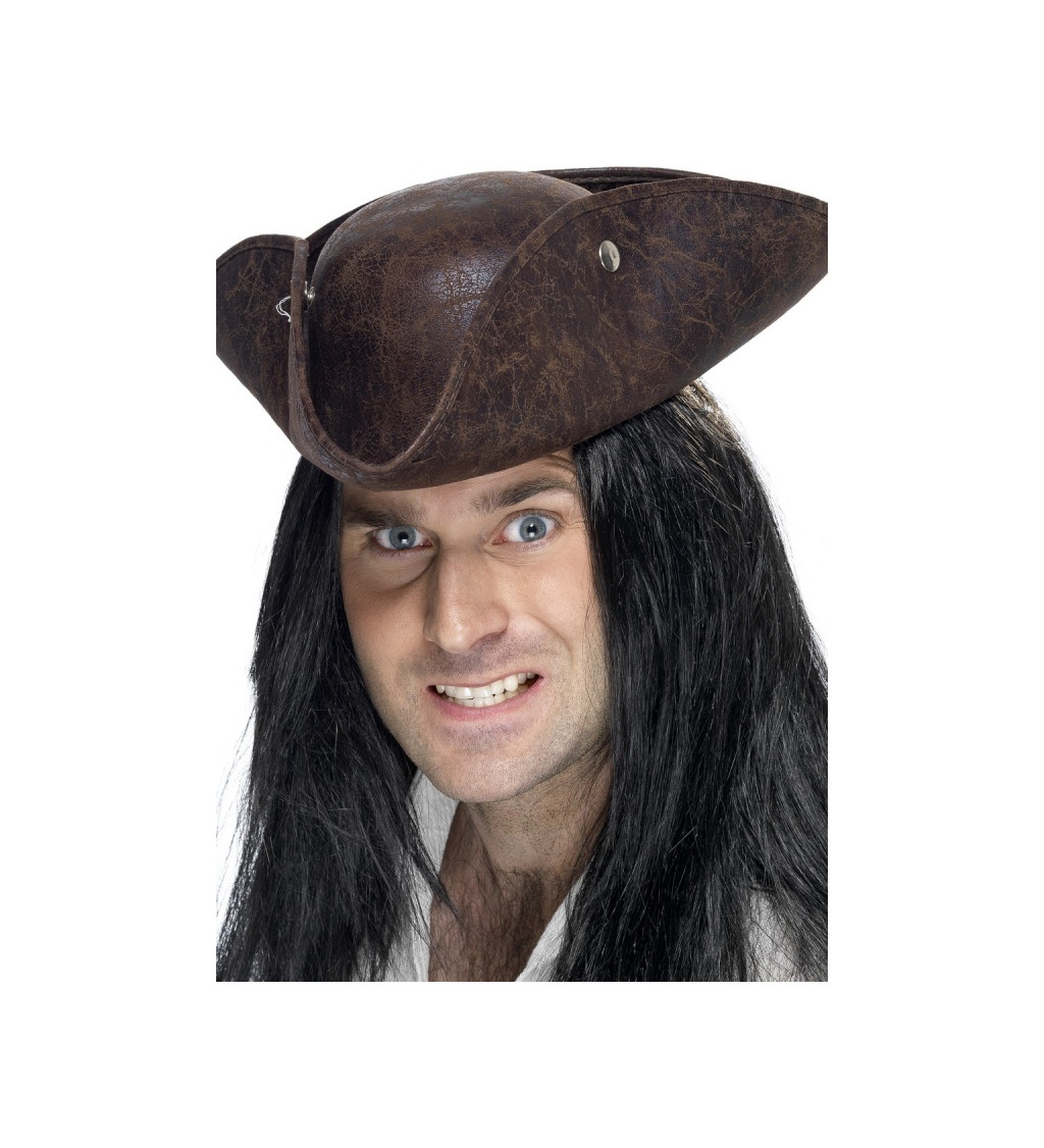 Pirátsky klobúk starodávny - hnedý