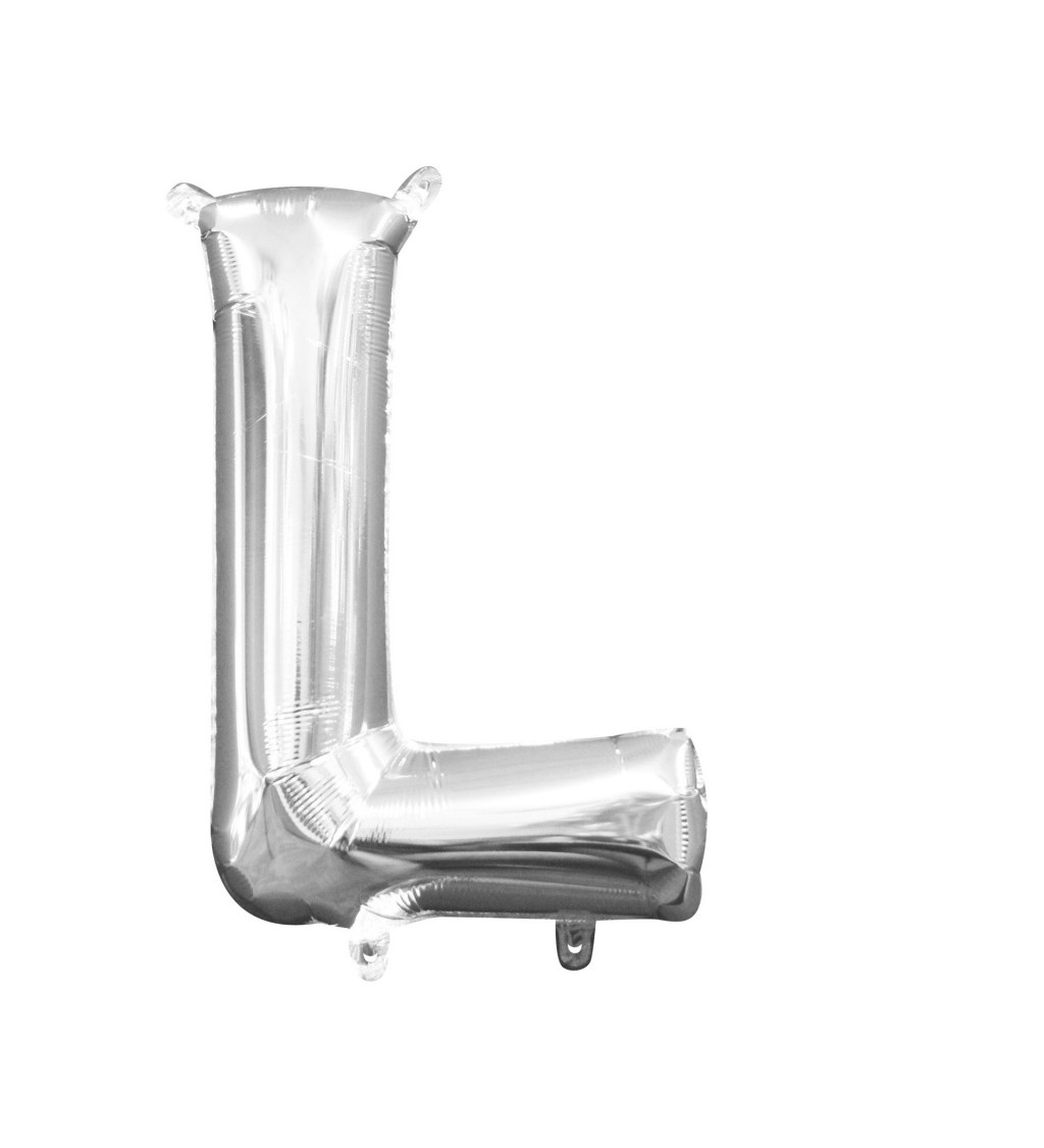 Fóliový balónik "L" - strieborný