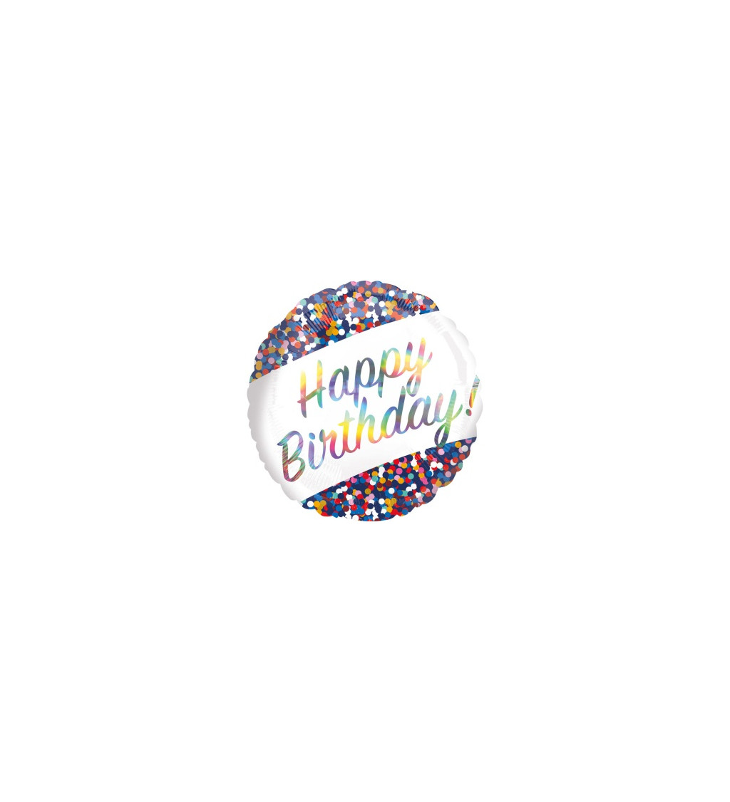 Fóliový balón s nápisom Happy birthday