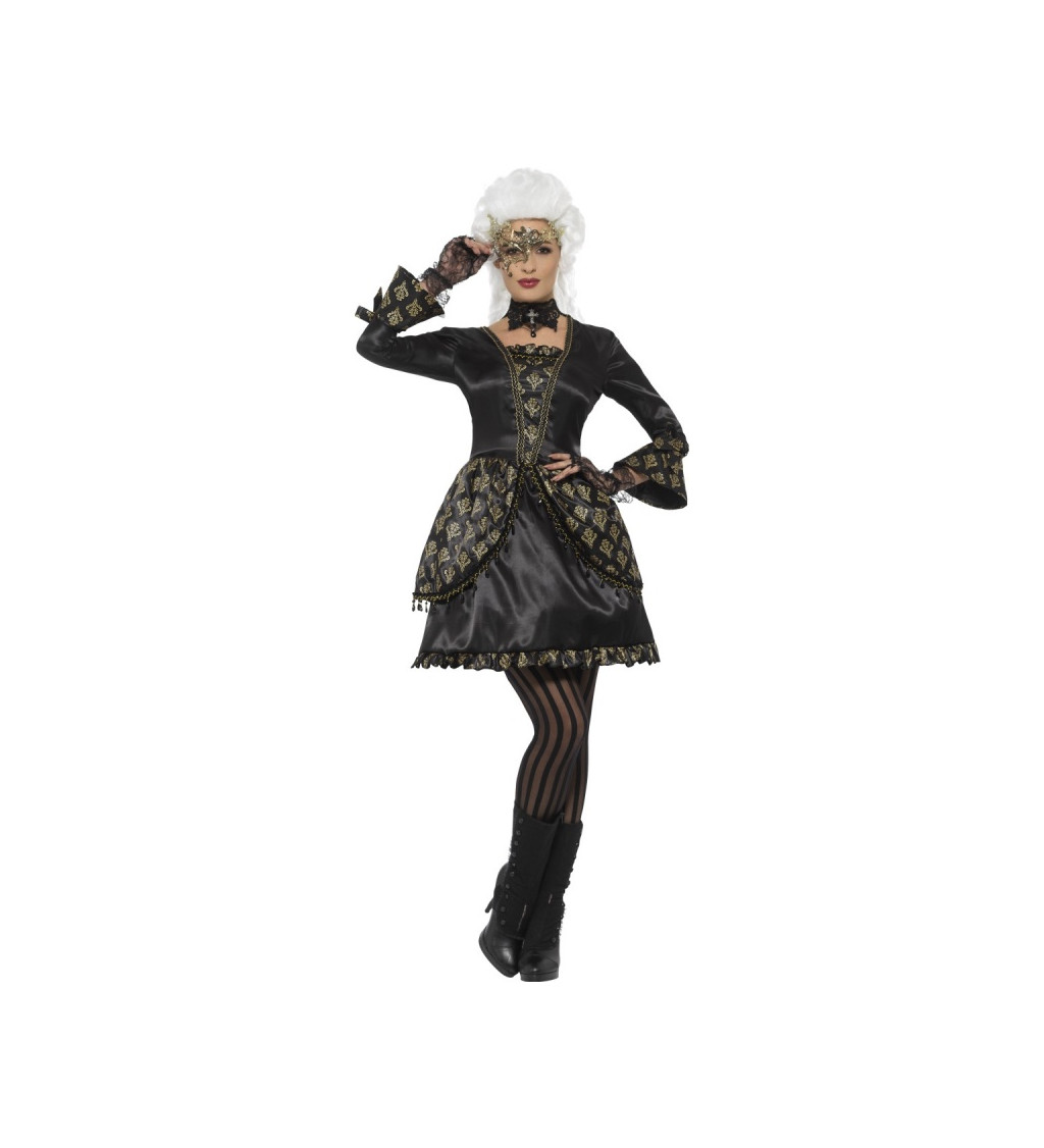 Kostým "Baroková dáma" - čierny