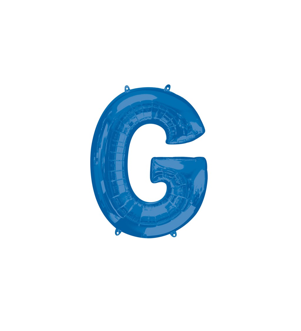 Fóliový balónik "G", modrý