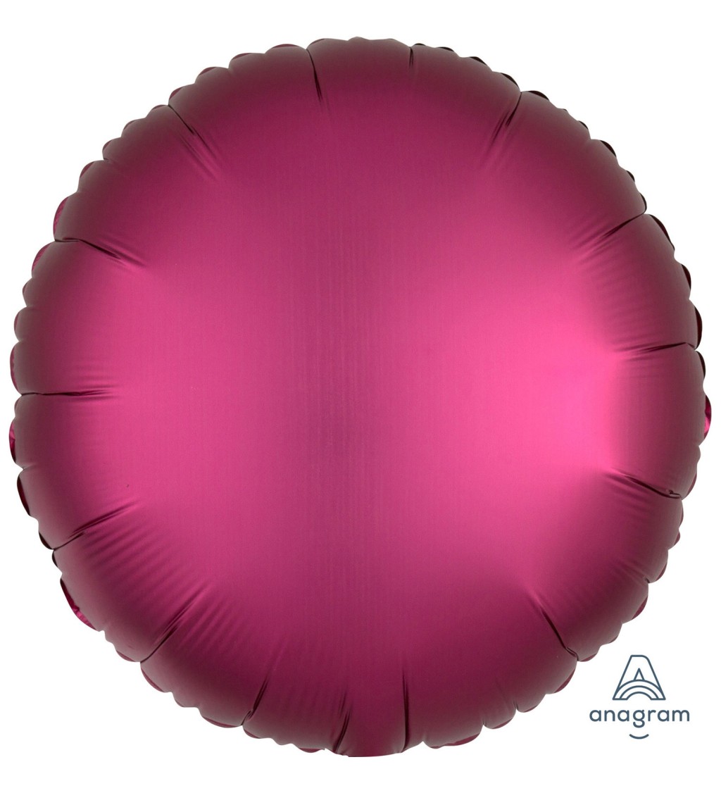 Fóliový balónik v tvare kolesa - tmavo ružový