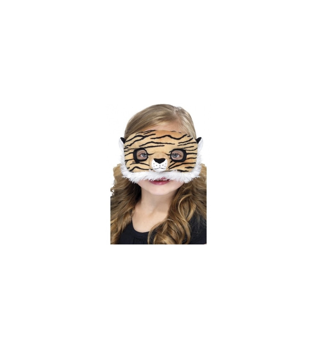 Detská plyšová maska na oči - tiger