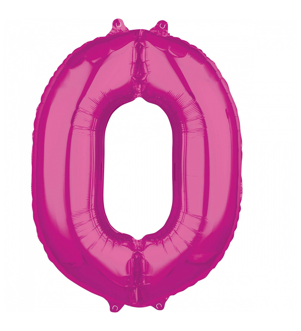 Fóliový balón "0" - Ružový