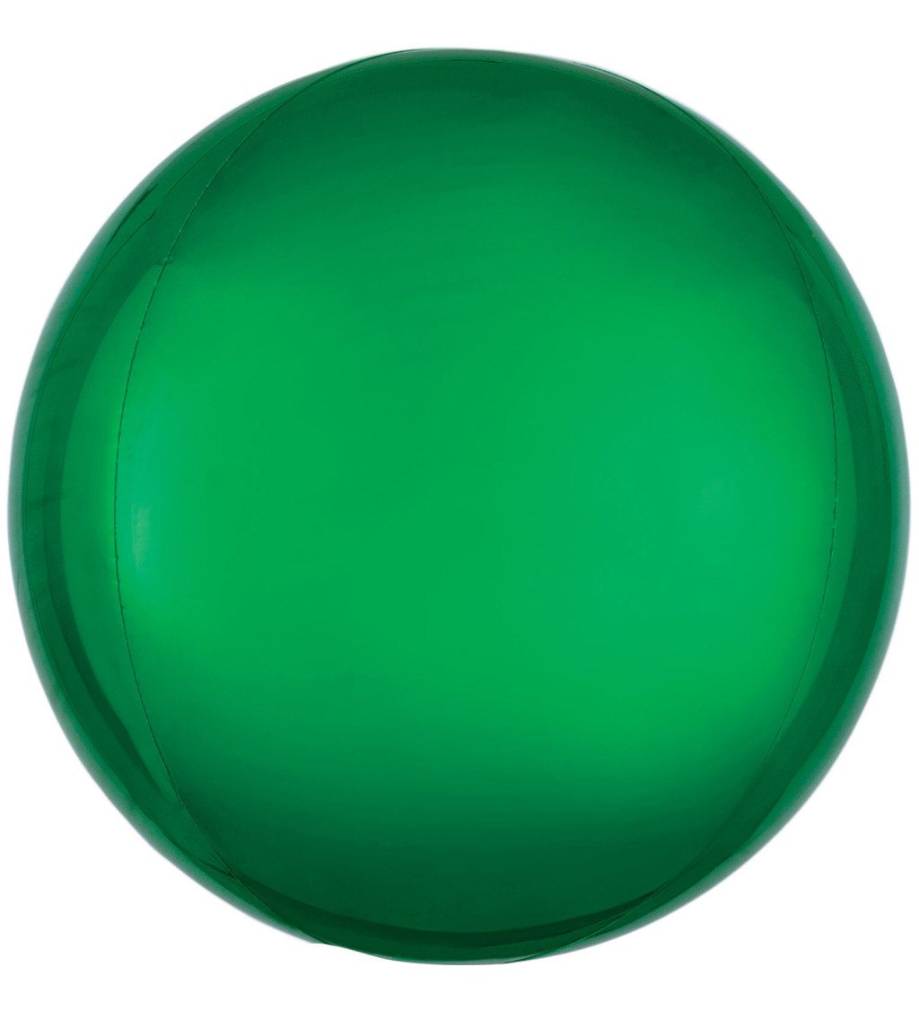 Guľatý fóliový balónik, zelený