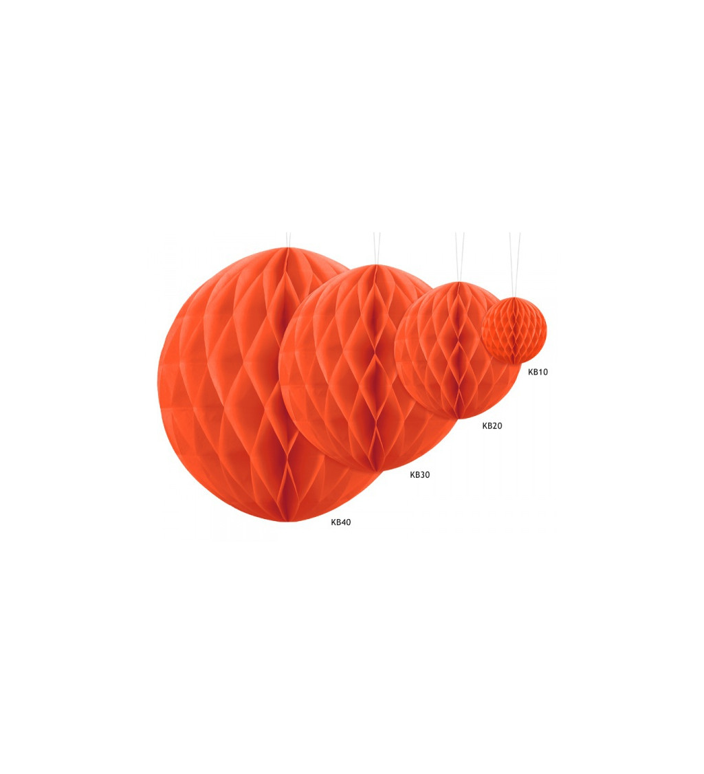 Ozdobná guľa oranžová - 20cm
