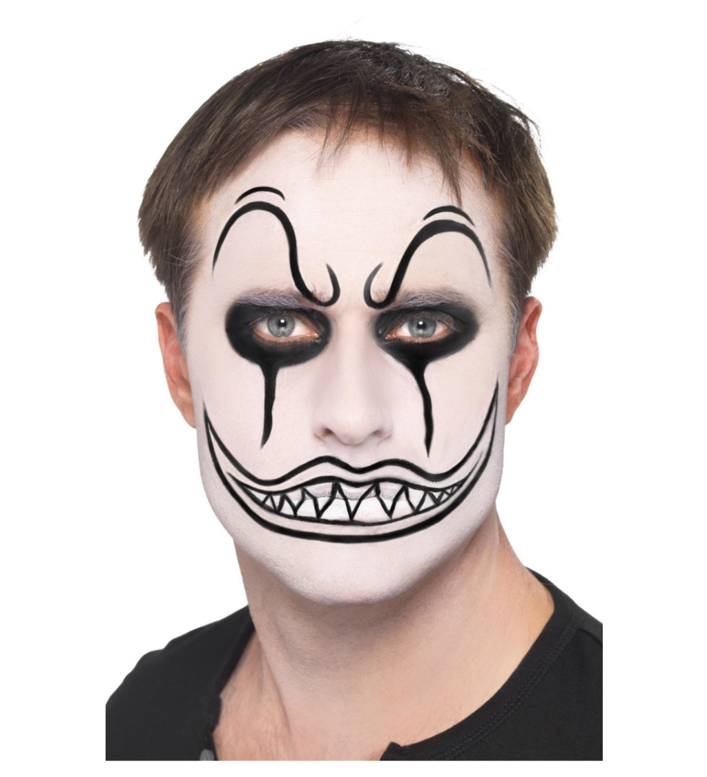 Klaunský make-up s nosom - deluxe