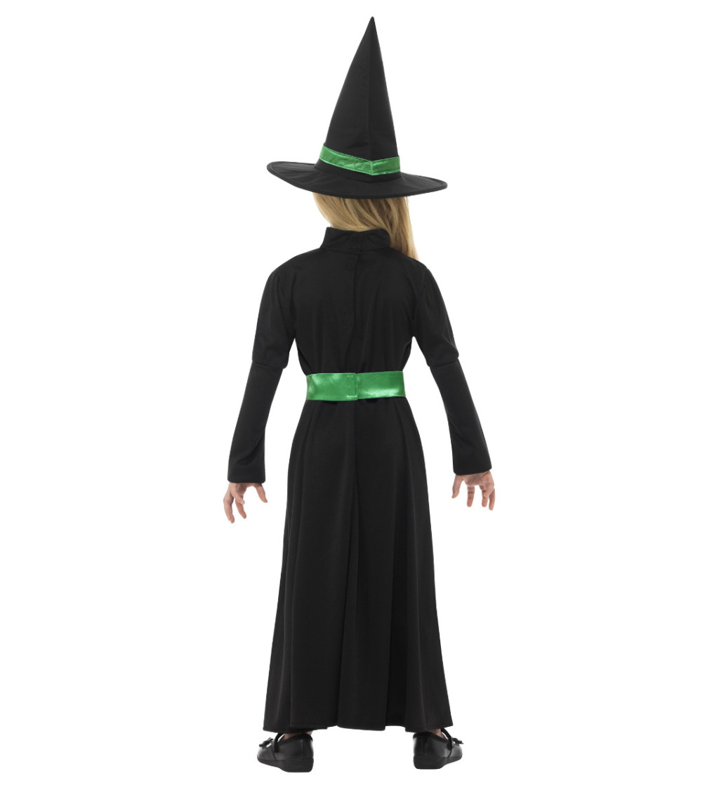 Detský kostým "Čierna čarodejka"