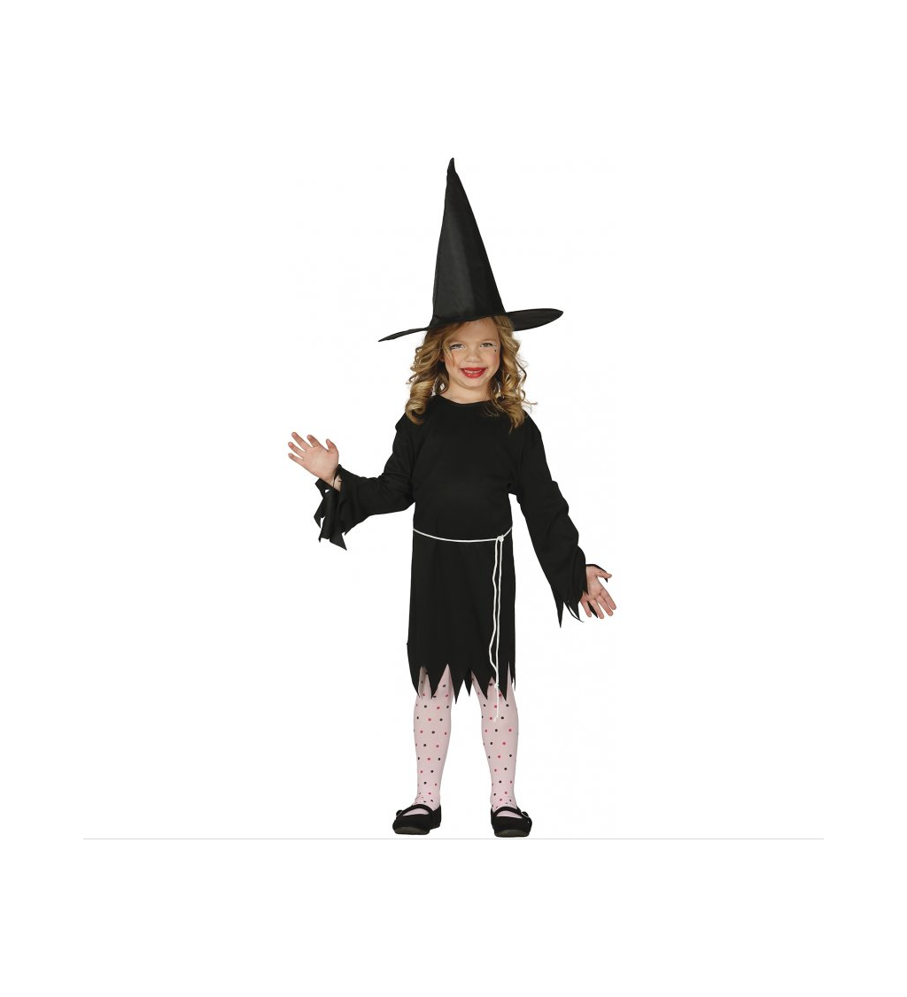 Detský kostým čierna čarodejka