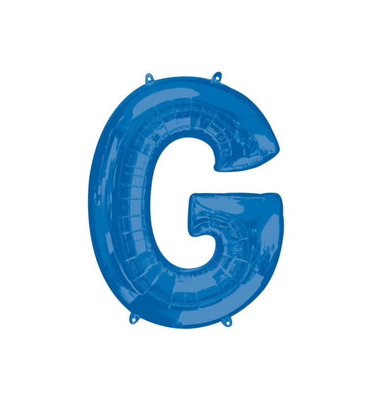 Fóliový balónik "G", modrý