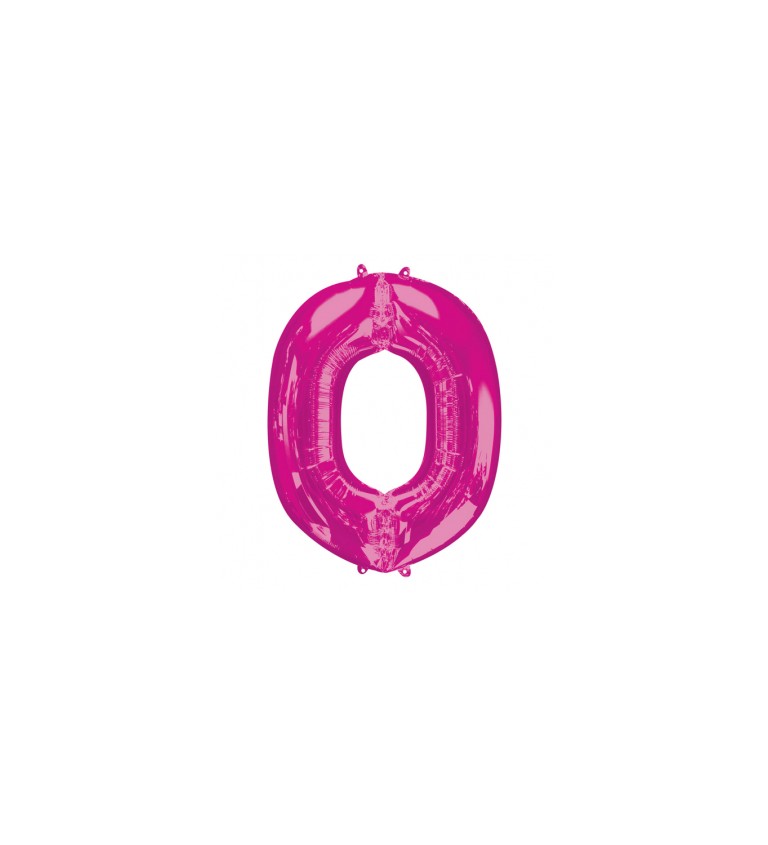 Fóliový balónik "O", ružový