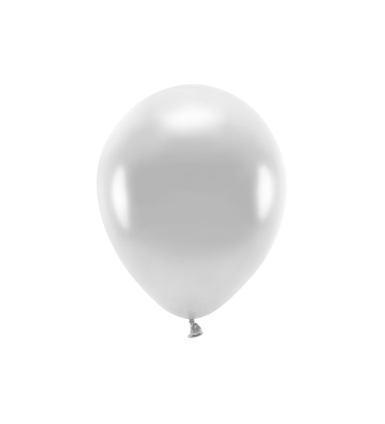 EKO Latexové balóniky 26 cm strieborné, 10 ks