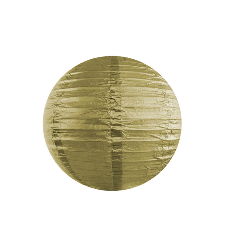 Papierový lampáš II - zlatý 25 cm