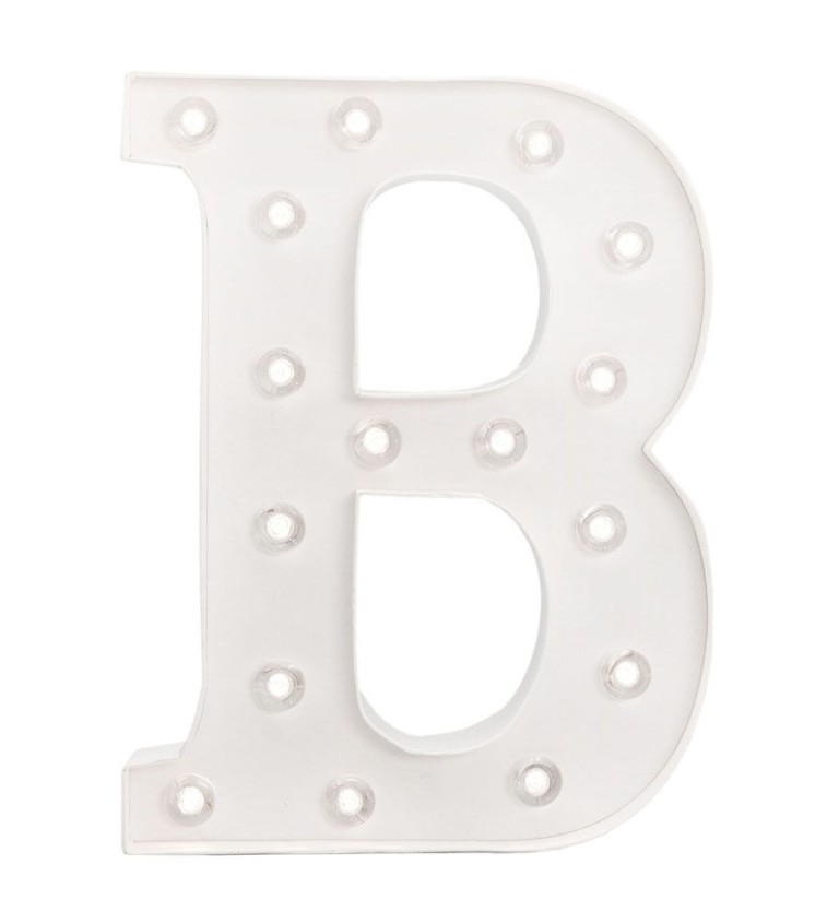 Svietiace LED písmeno " B "