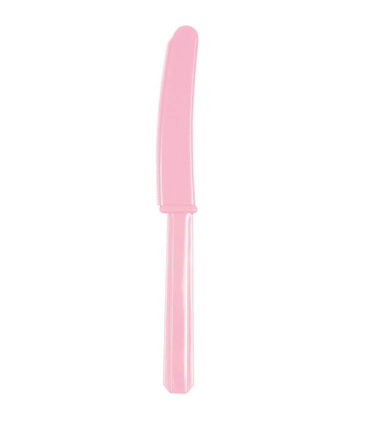 Ružové plastové nože