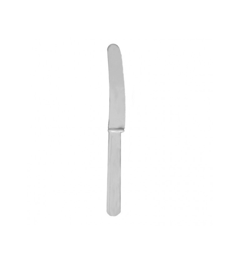 Strieborné plastové nože, 20 ks