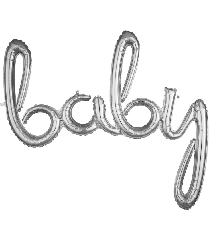 Strieborný balón Baby