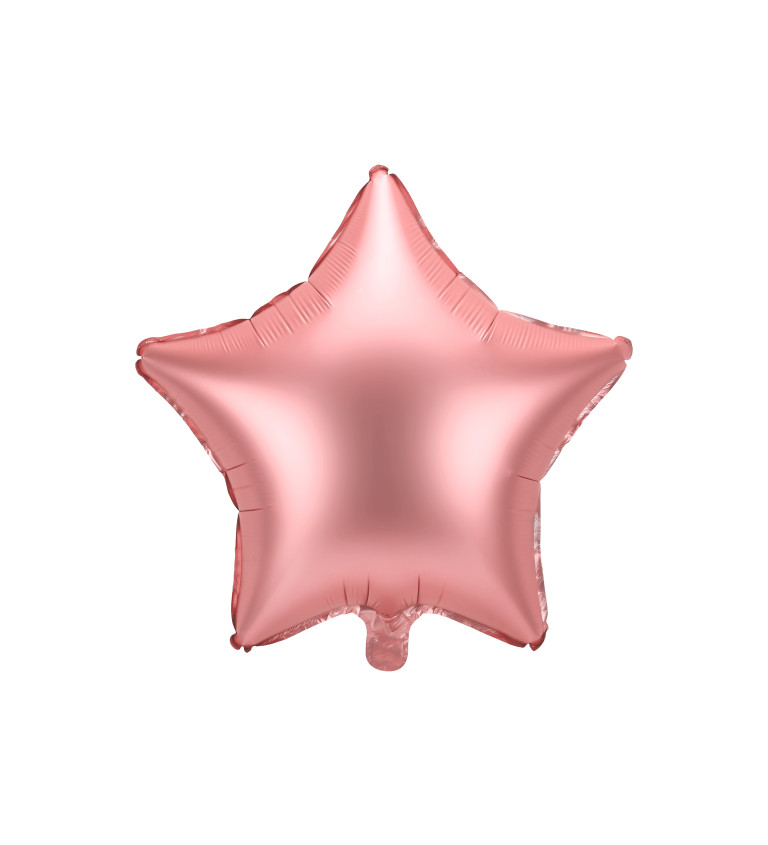 Fóliový balón Hviezda ružovo-zlatá