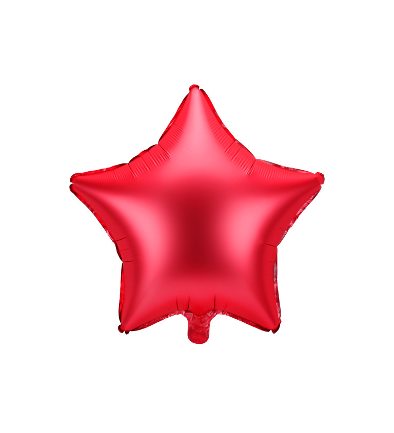 Fóliový balón Hviezda, 48 cm, červený