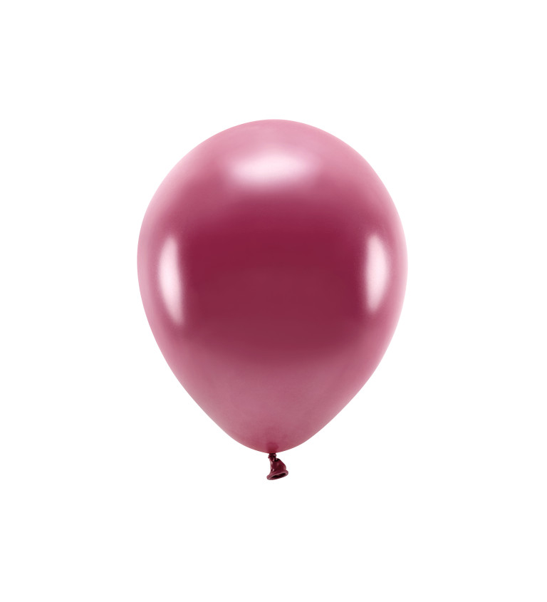 EKO Latexové balóniky 30 cm metalické, bordové, 10 ks