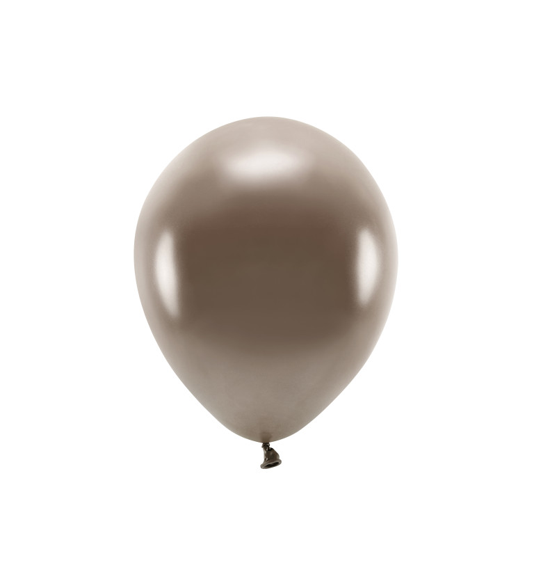 EKO Latexové balóny 30 cm metalické hnedé, 10 ks