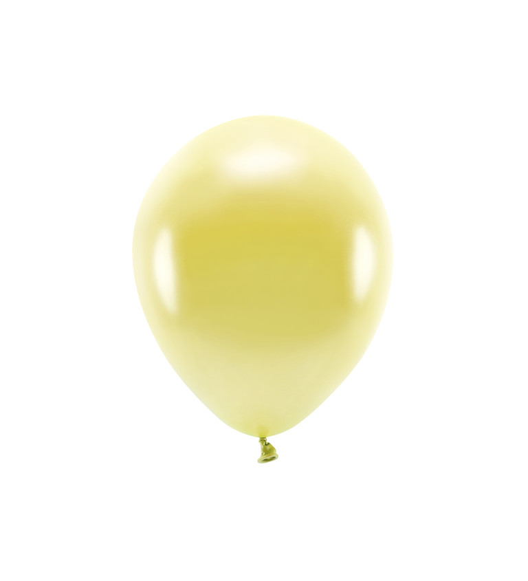 EKO Latexové balóniky 30 cm metalické zlaté, 10 ks
