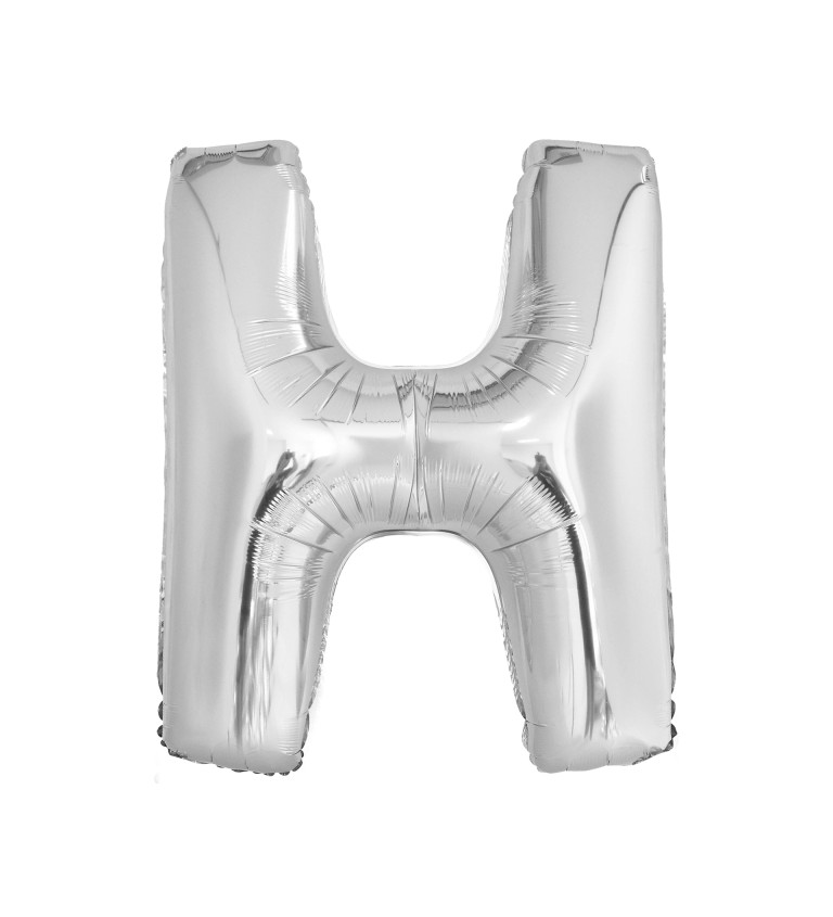 Fóliový balónik "H" - strieborné 100cm