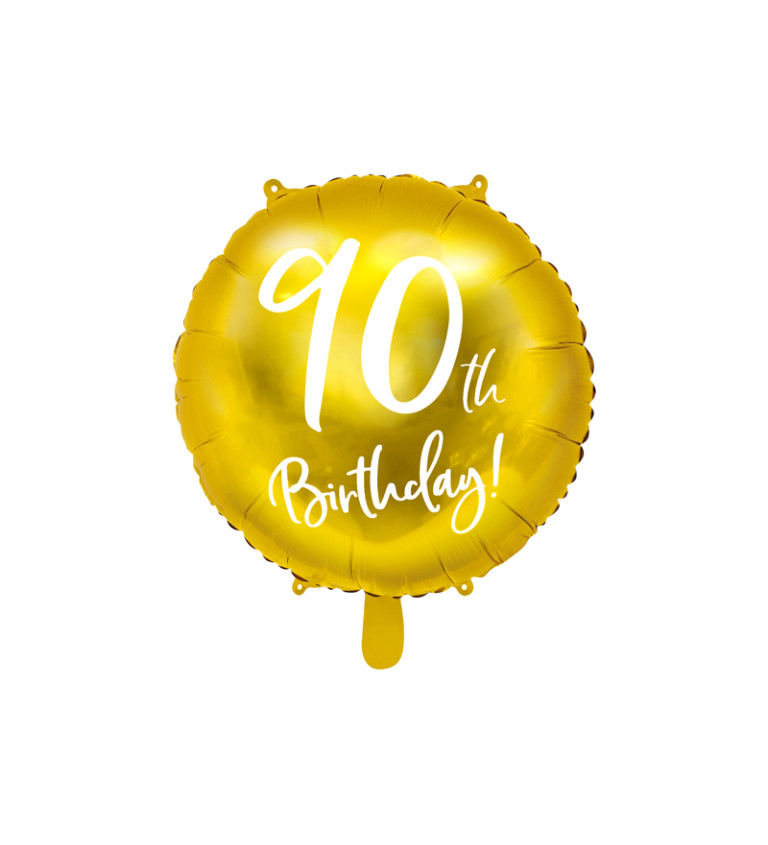 Balón k 90. narodeninám - zlatý