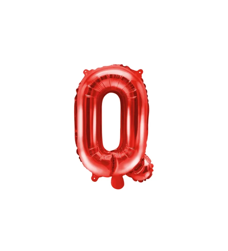 Fóliový balónik Q - červený