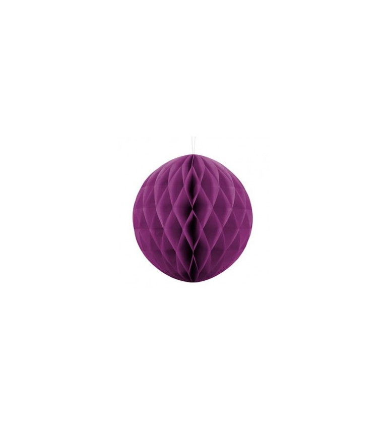 Papierová dekoračná guľa, fialová