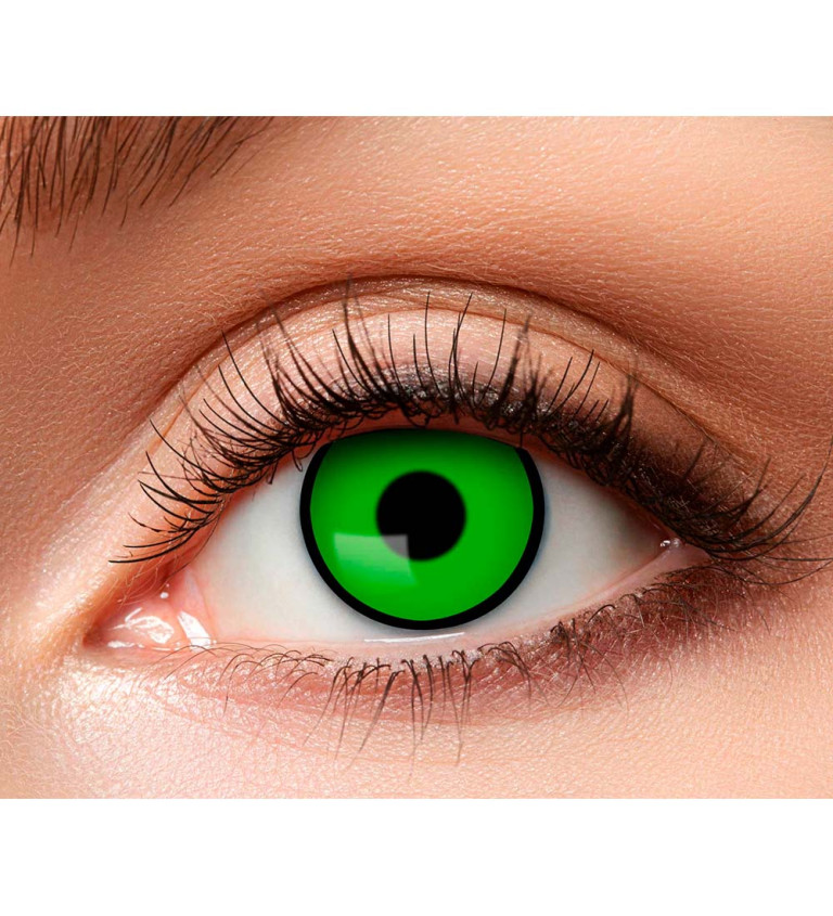 Kontaktné šošovky, zelené