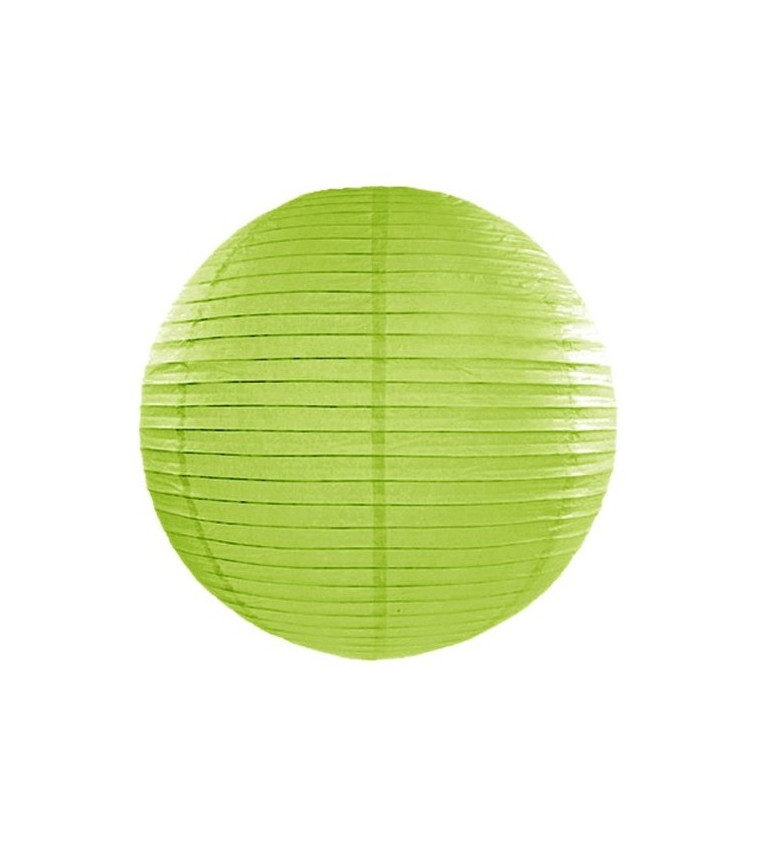 Papierový lampión II - svetlo zelený 45 cm
