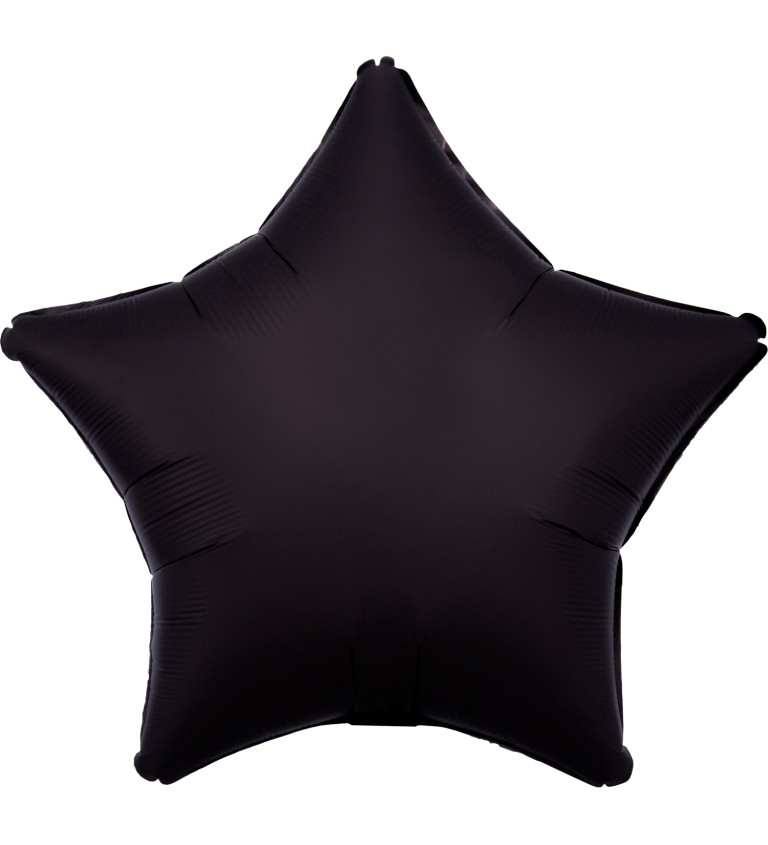 Fóliový balónik Hviezda, matná čierna