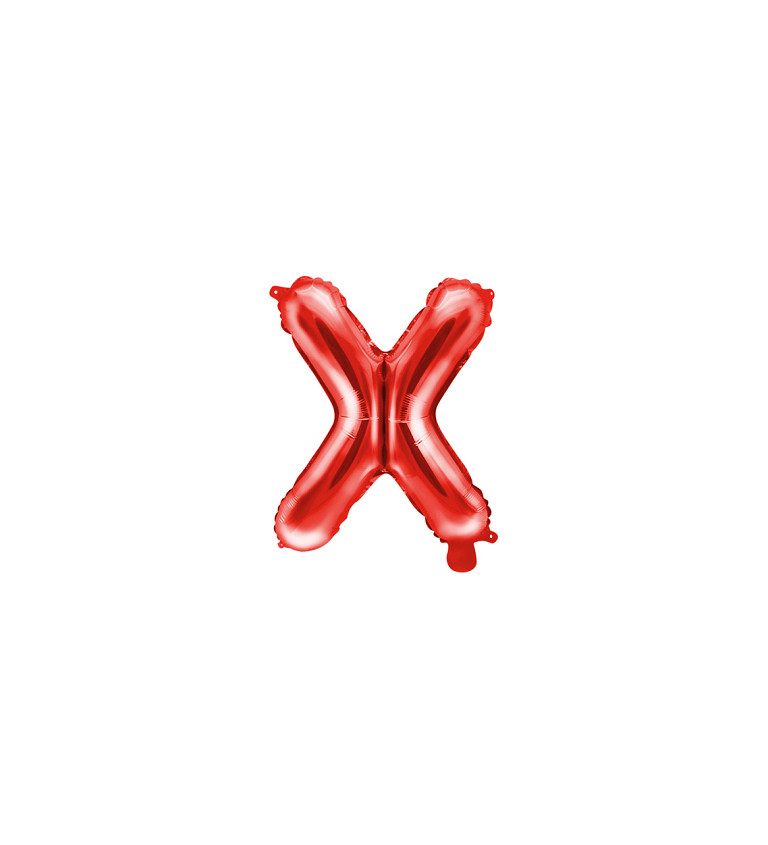 Fóliový balónik X - červený