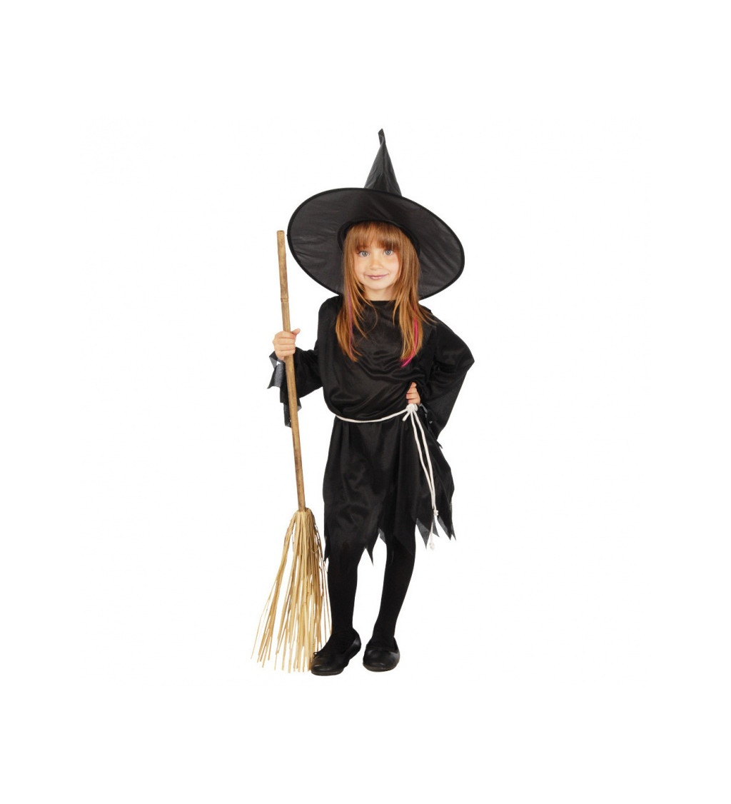 Detský kostým čierna čarodejka