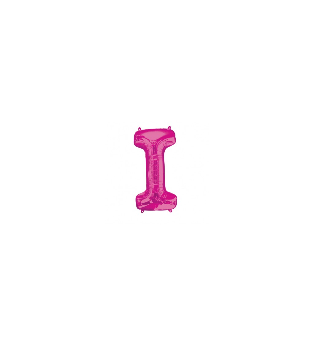 Fóliový balónik "I", ružový