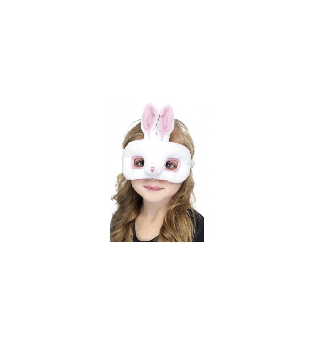 Detská plyšová maska na oči - zajac