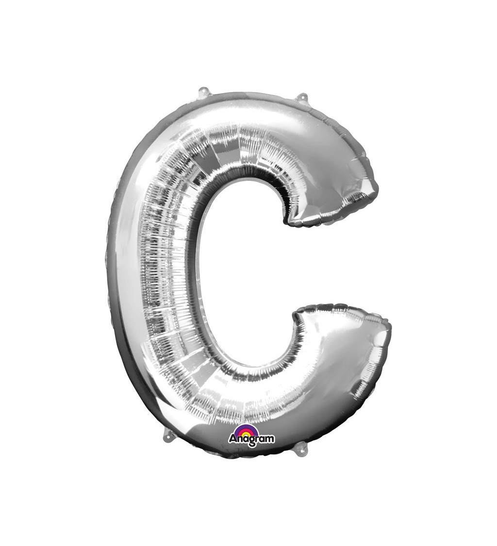 Balón fóliový Písmeno "C" - strieborný Pre hodnotenie produktu sa prosím prihláste.