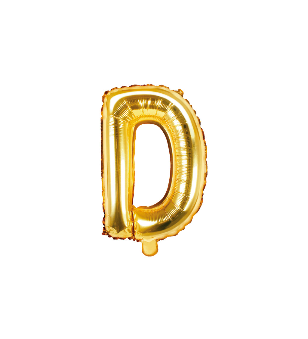 Fóliový balónik D - zlatý