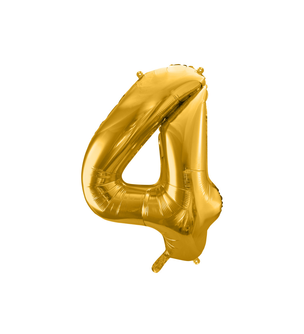Fóliový balónik 4 - zlatý