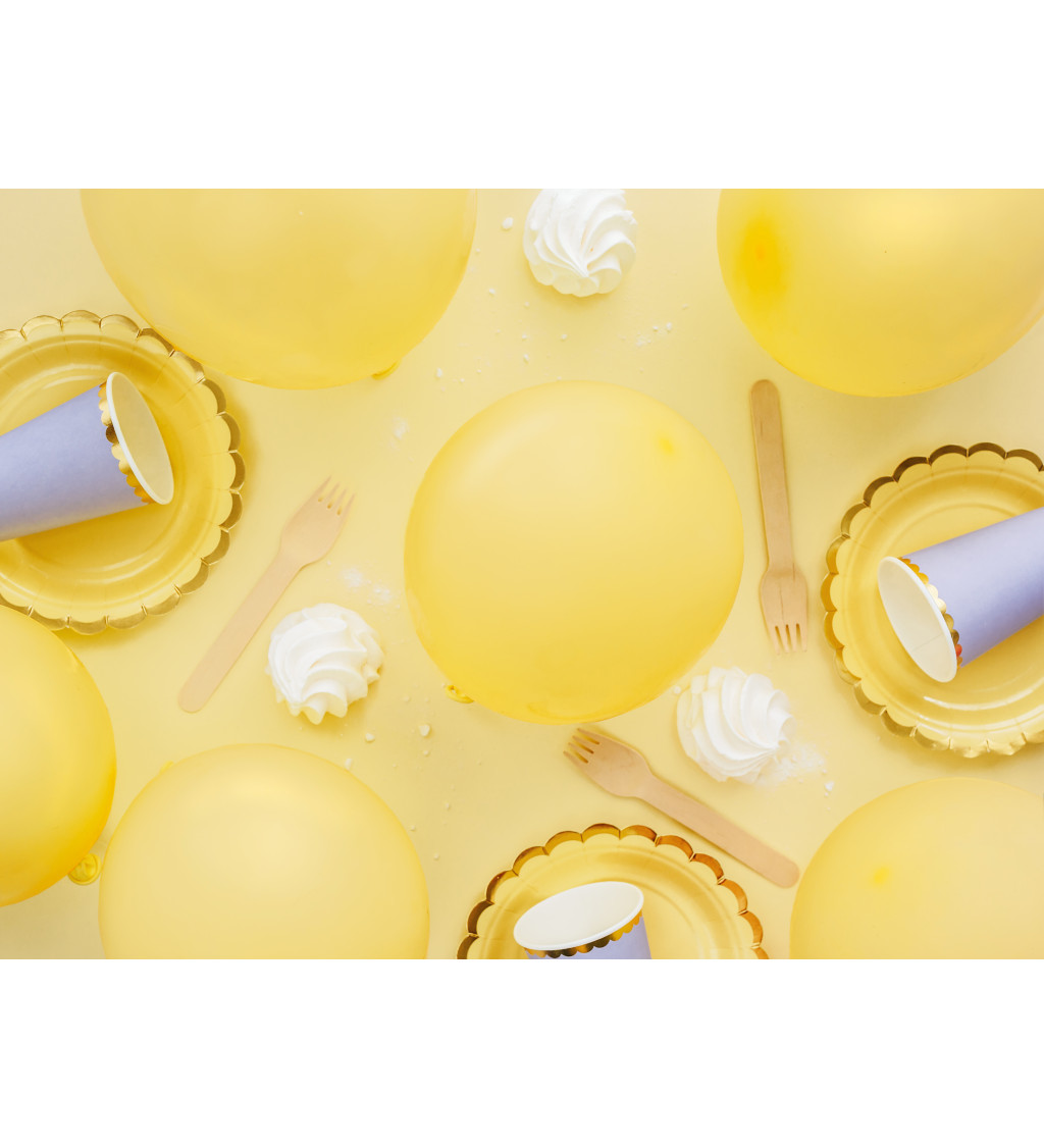 EKO Latexové balóniky 30 cm pastelovo žlté, 10 ks