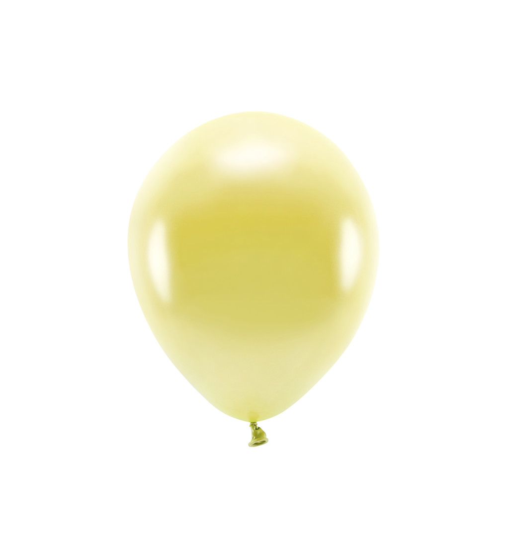 EKO Latexové balóniky 30 cm metalické zlaté, 10 ks