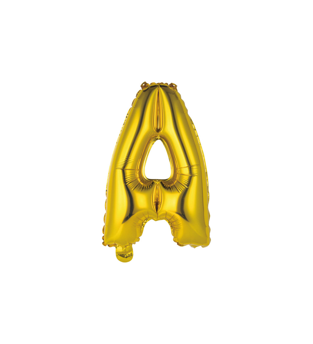 Fóliový balónik "A" - mini zlatý