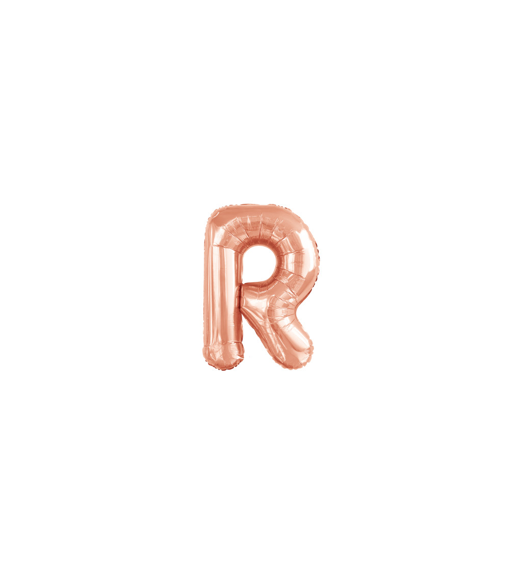 Fóliový balónik "R", rose gold 100cm