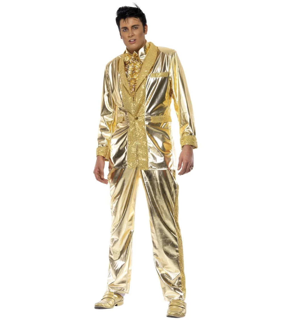 Kostým Elvis - zlatý