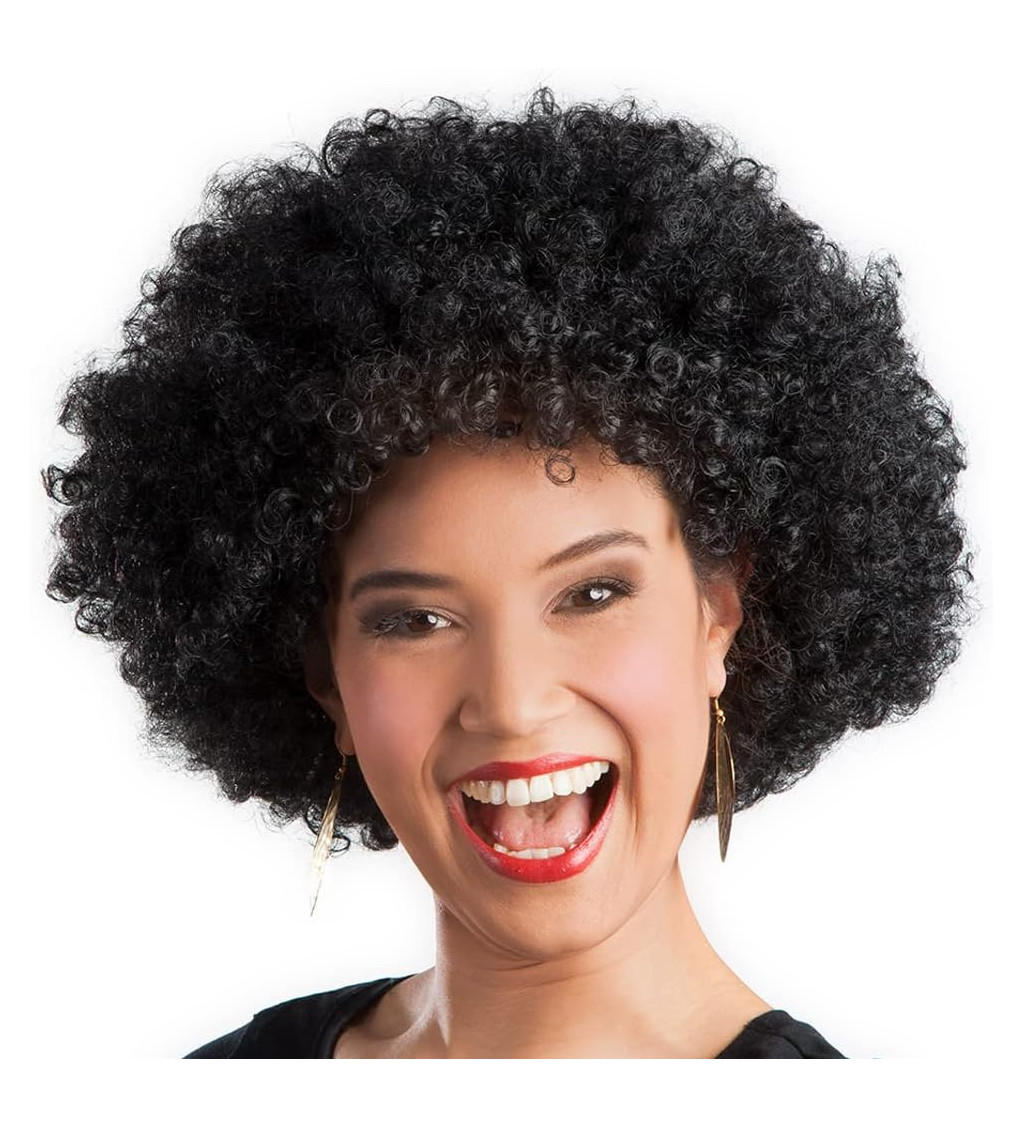 Pánska parochňa Afro, čierna