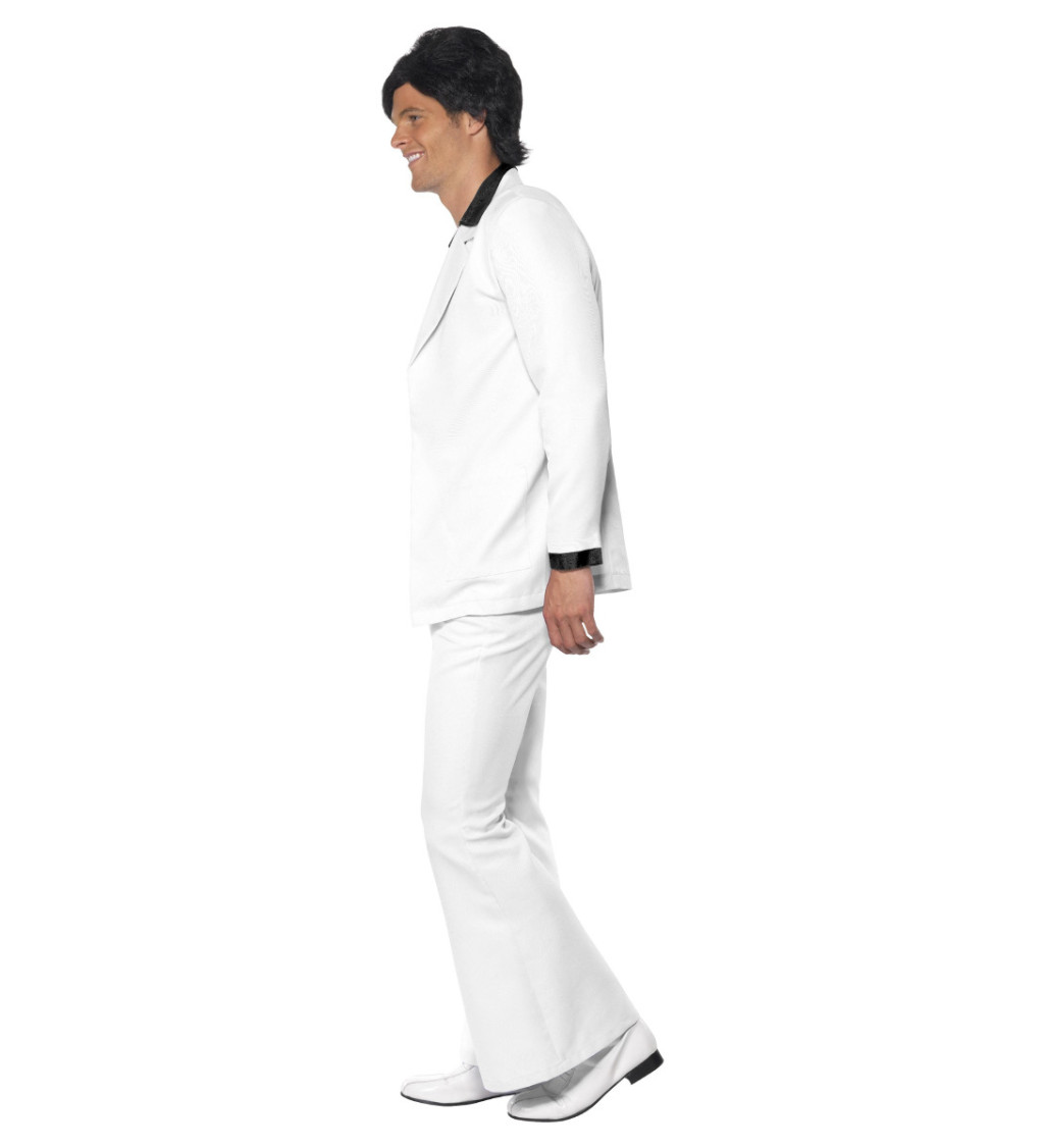 Kostým 70. roky - bielo-čierny oblek