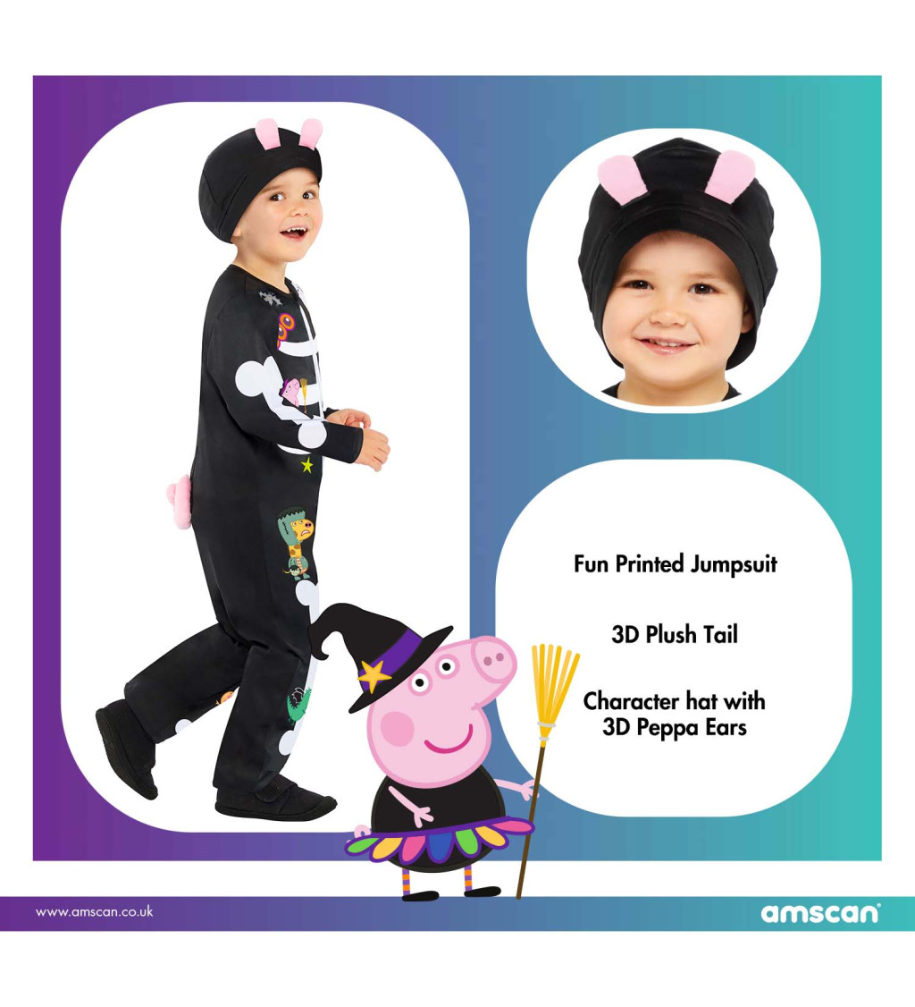 Detský kostým Kostra Peppa Pig
