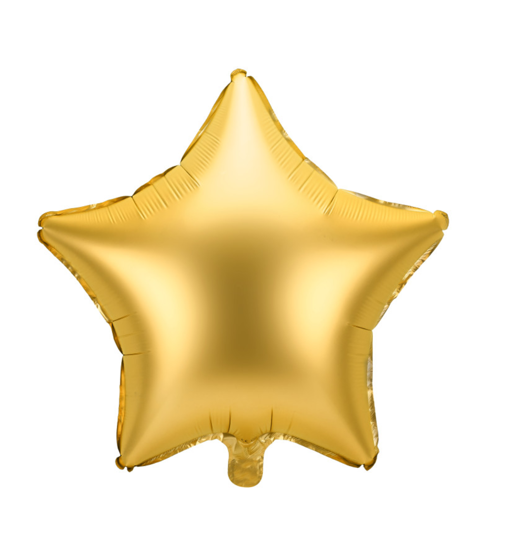 Fóliový balón Hviezda, 48 cm, zlatý