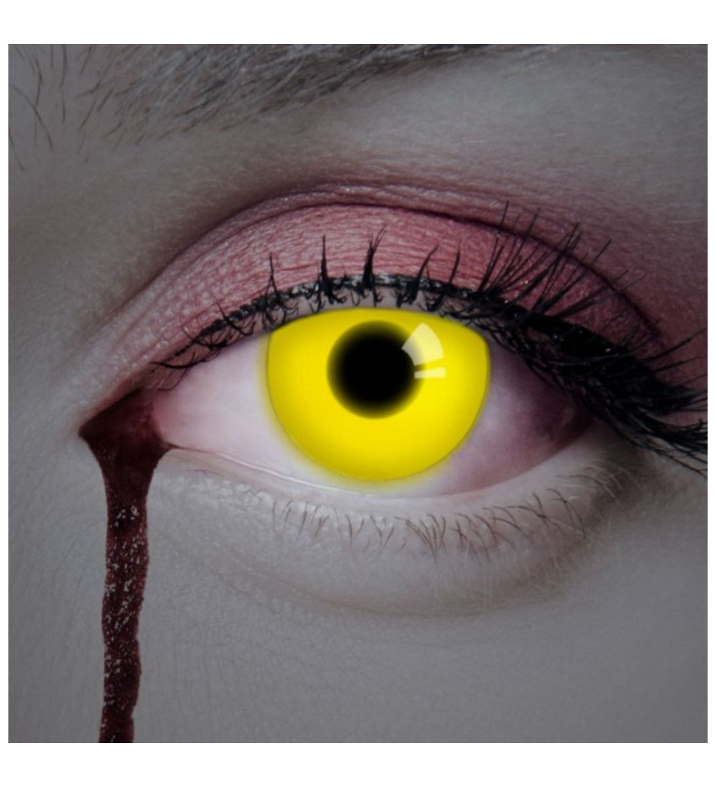 Ročné kontaktné šošovky - yellow UV